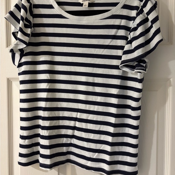 Goodthreads Tops - Goodthreads Women’s Navy and White Striped Tee Large